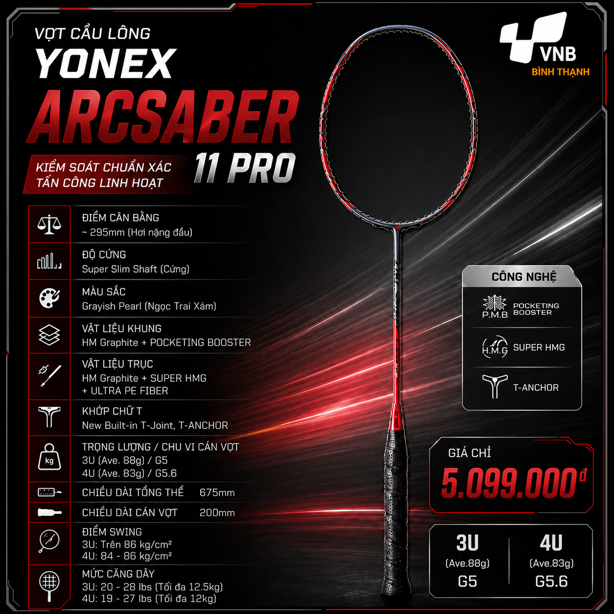 Vợt cầu lông Yonex Arcsaber 11 Pro